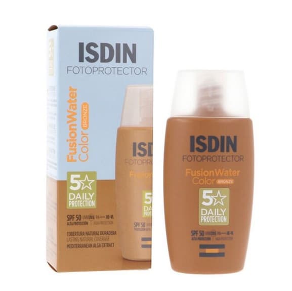 8429420250208 ضد آفتاب رنگی ایزدین ISDIN مدل Fusion Water رنگ برنز | آبرسان و محافظت سبک در برابر | ۵۰ میل - Image 1