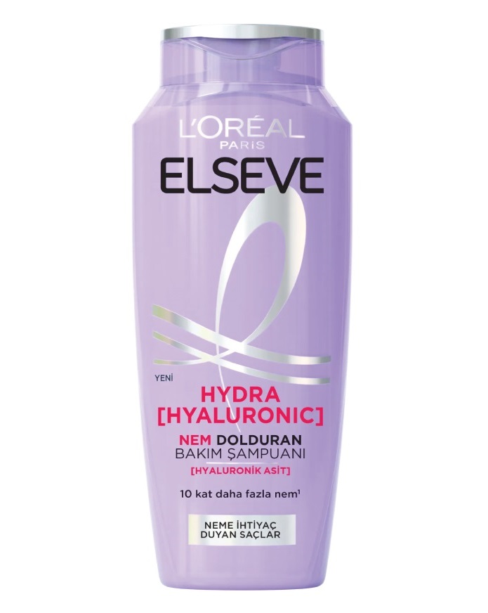 شامپو لورال LOREAL سری ELSEVE مرطوب کننده و آبرسان موهای خشک مدل HYDRA HYALURONIC