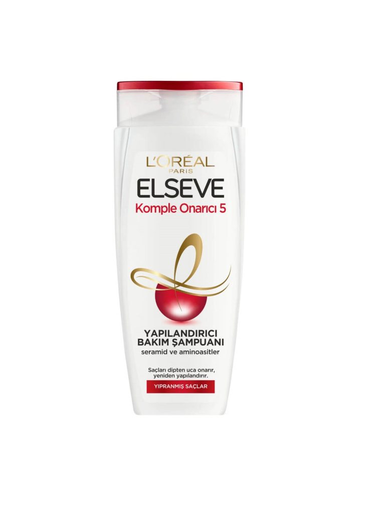 شامپو مو لورال LOREAL سری ELSEVE مدل KOMPLE ONARICI 5 مناسب موهای آسیب دیده و ضعیف