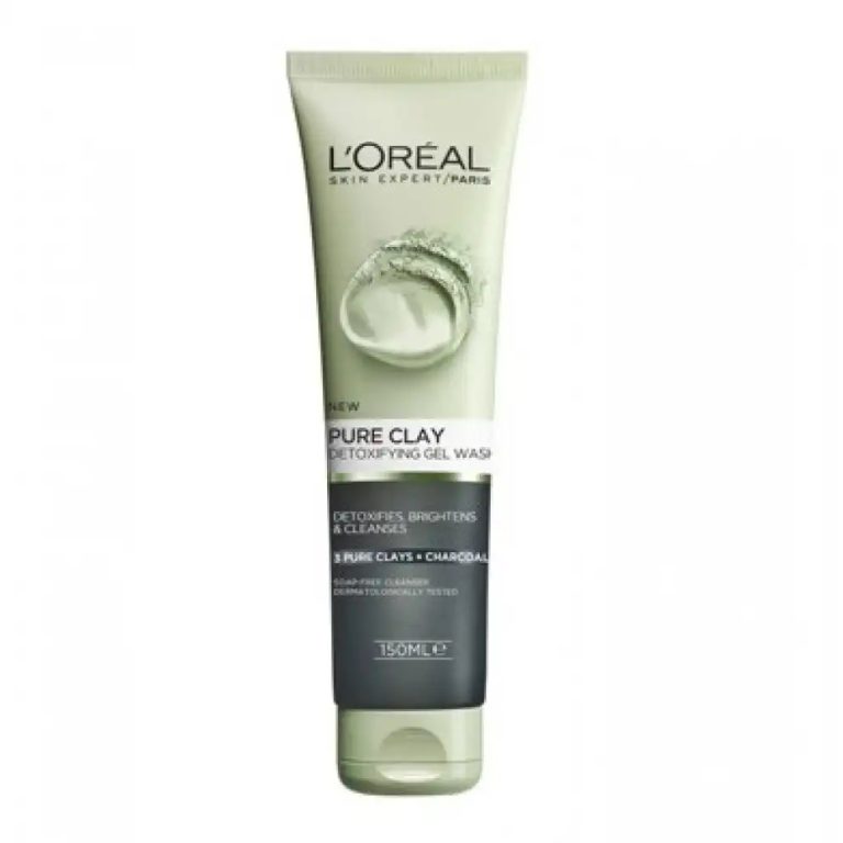 ژل اسکراب شستشوی صورت لورال LOREAL حاوی خاک رس و زغال