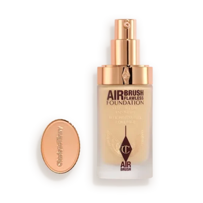 کرم پودر شارلوت تیلبری Charlotte Tilbury مدل Airbrush Flawless Foundation رنگ 5 Neutral | پوشش کامل و جلوه مات طبیعی با افکت فیلتر پوست | 30 میل