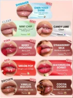 لیپ گلاس آبرسان شیگلم Sheglam | مدل Crystal Glaze | رنگ Strawberry Milk | آبرسانی عمیق و درخشش طبیعی لب‌ها - Image 3