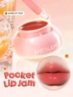 مربای لب شیگلم Sheglam | مدل Hydra Jelly Pocket Lip Jam | رنگ Apricot Pop | آبرسان و نرم کننده لب با بافت ژله‌ای - Image 2