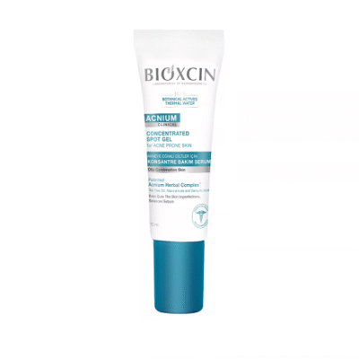 سرم ضد جوش بیوکسین Bioxcin | مدل Acnium | کنترل کننده چربی پوست، کاهش التهاب و قرمزی جوش‌ها، جلوگیری از ایجاد لک و جای جوش با ترکیبات مؤثر | 15 میل