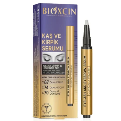 سرم تقویت کننده مژه و ابرو بیوکسین Bioxcin | افزایش رشد، ضخامت و پرپشتی مژه و ابرو، جلوگیری از ریزش و تقویت فولیکول‌ها | 3 میل