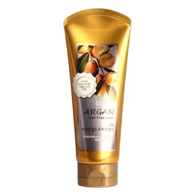 ماسک مو آرگان کانفیوم Confume | مدل Argan Gold Treatment | حاوی روغن آرگان خالص برای ترمیم و درخشش مو | 200 میل
