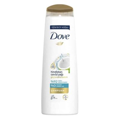 شامپو مو داو Dove | مدل تقویت‌کننده حاوی روغن نارگیل | تقویت‌کننده و درخشان‌کننده مو | ۴۰۰ میل