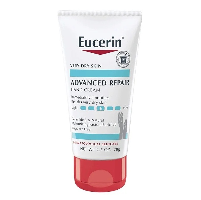 072140633820 کرم ترمیمکننده دست اوسرین Eucerin | مناسب پوستهای خیلی خشک | ترمیم و آبرسانی عمیق دستهای خشک و آسیبدیده | ۷۸ گرم - Image 1