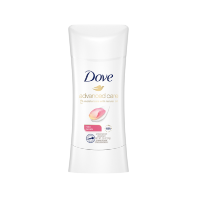 مام صابونی ضد تعریق زنانه داو Dove | مدل Advanced Care | رایحه گل رز | محافظت پیشرفته و مراقبت از پوست | ۷۴ گرم