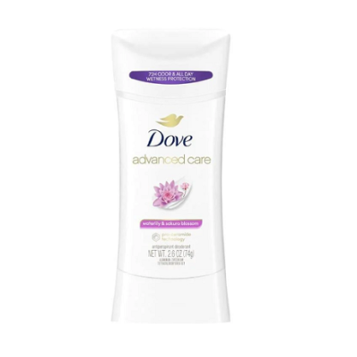 مام صابونی ضد تعریق زنانه داو Dove | مدل Advanced Care | رایحه شکوفه ساکورا | محافظت پیشرفته و رایحه دلپذیر | ۷۴ گرم