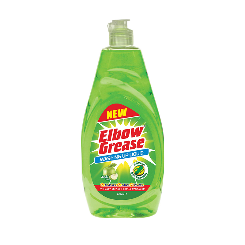 5053249252759 مایع ظرفشویی دستی البو گریس Elbow Grease | رایحه سیب سبز | شوینده قوی با خاصیت چربیزدایی بالا | حجم ۶۰۰ میل - Image 1