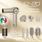 سشوار، فر کننده، صاف کننده و حالت دهنده چند منظوره انزو پروفشنال Enzo | مدل EN-6208 | ست کامل مراقبت از مو با 8 تکه کاربردی - Image 2