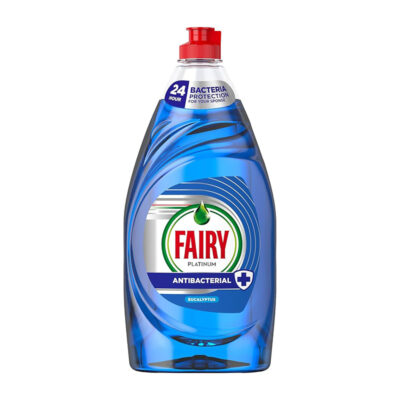 مایع ظرفشویی فیری Fairy | مدل Platinum Anti Bacterial | رایحه اکالیپتوس و ضدعفونی‌کننده | ۸۲۰ میل