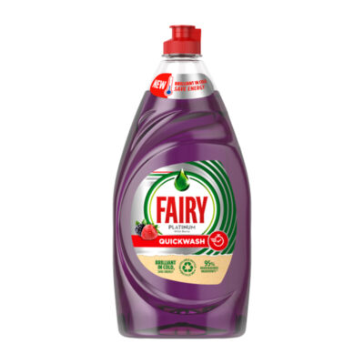 مایع ظرفشویی فیری Fairy | مدل Platinum Quick Wash | قدرت پاک‌کنندگی بالا و چربی‌زدای قوی | ۸۲۰ میل