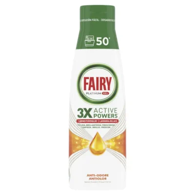 ژل ظرفشویی فیری Fairy | مدل 3X Active Power | قدرت چربی‌زدایی بالا و درخشان‌کننده | ۱۰۰۰ میل | ۵۰ بار مصرف