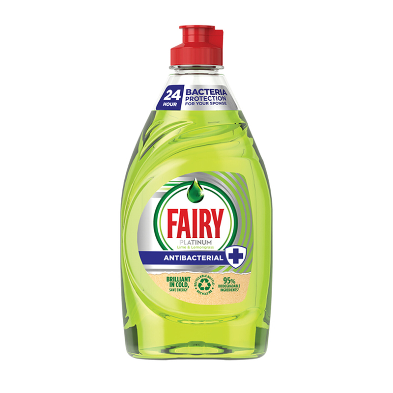 8001090593528 مایع ظرفشویی فیری Fairy | مدل Platinum Anti Bacterial | رایحه لیمو و ضدعفونیکننده | ۸۲۰ میل - Image 1