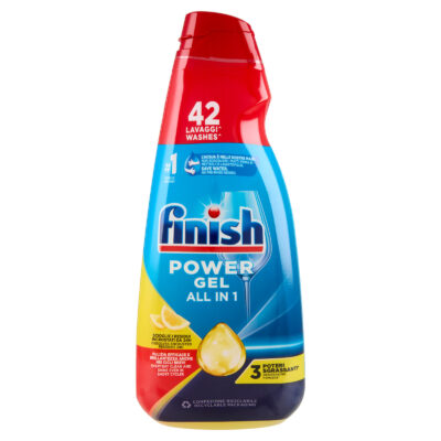 ژل ظرفشویی فینیش Finish | رایحه لیمویی | پاک‌کننده قوی و درخشان‌کننده ظروف | 940 میل