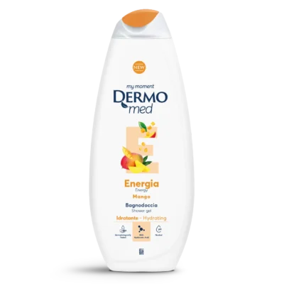 شامپو بدن درمومد DERMOmed | مدل Energia Mango انبه | پاک‌کننده و شاداب‌کننده پوست | 750 میل