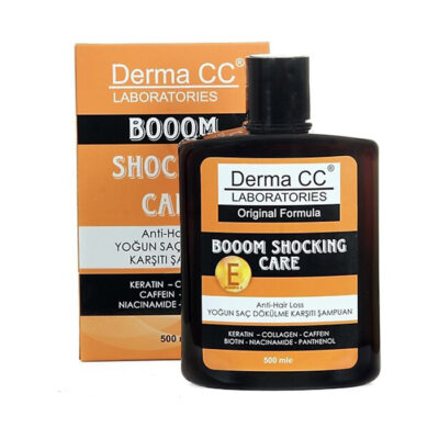 شامپو درمانی ضد ریزش درما سی سی Derma CC | مدل Boom Shocking Care | ضد ریزش و تقویت‌کننده مو | 500 میل
