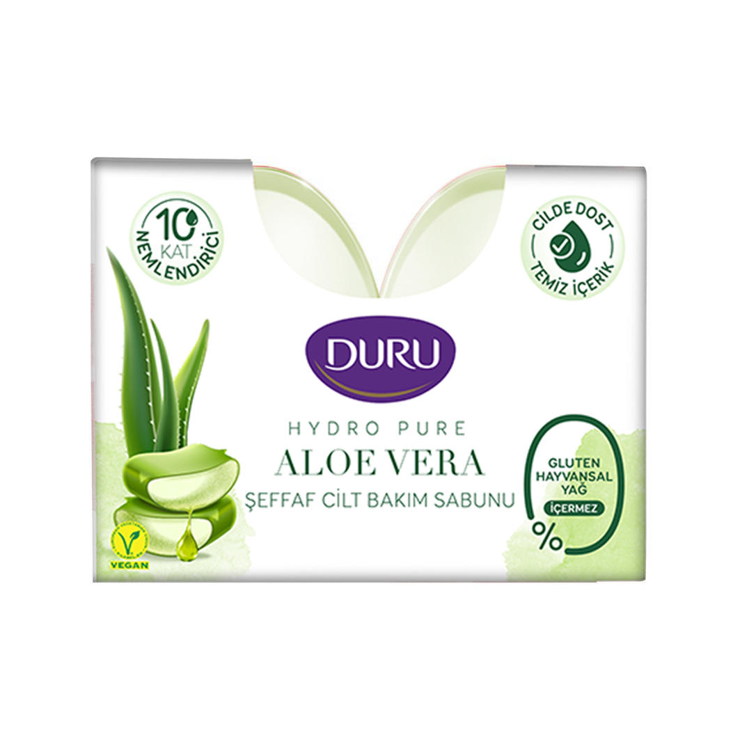 8690506541491 صابون گلیسیرینه دورو Duru | مدل Aloe Vera | شوینده ملایم و مرطوبکننده حاوی عصاره آلوئهورا | بسته ۲ عددی ۲۷۰ گرم - Image 1