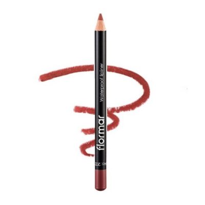 مداد لب ضد آب فلورمار Flormar  | مدل Waterproof Lipliner | ماندگاری بالا با پوشش مخملی و دقیق | شماره ۲۰۲ رنگ Sift Pink Brown