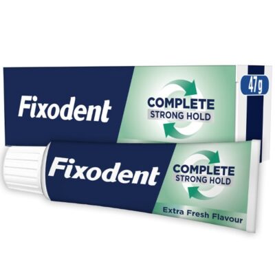 چسب دندان مصنوعی فیکسودنت Fixodent | با رایحه نعنایی و ماندگاری بالا | 47 گرم