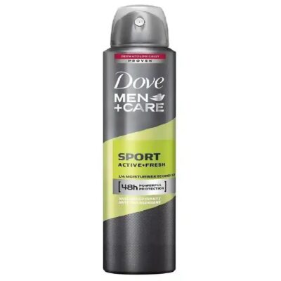 اسپری دئودورانت مردانه داو Dove | مدل Sport Active Fresh | ضد تعریق و محافظت‌کننده قوی با رایحه خنک | ۲۵۰ میل