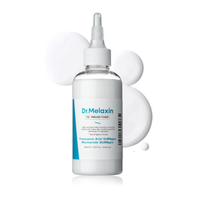 تونر لایه بردار شیری دکتر ملاکسین Dr.Melaxin | مدل TX-Peeling Toner | ضد لک و روشن‌کننده با ترکیبات ترانگزامیک اسید | ۱۵۰ میل