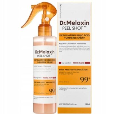اسپری لایه‌بردار دکتر ملاکسین Dr.Melaxin | مدل Peel Shot | روشن‌کننده نواحی تیره بدن (آرنج، زانو، زیربغل و کف پا) | ۲۰۰ میل