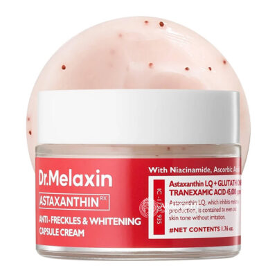 کرم کپسولی ضد لک و روشن کننده دکتر ملاکسین Dr.Melaxin | مدل TX-Astaxanthin | رفع لک‌های پوستی و افزایش شفافیت و درخشش | ۵۰ گرم