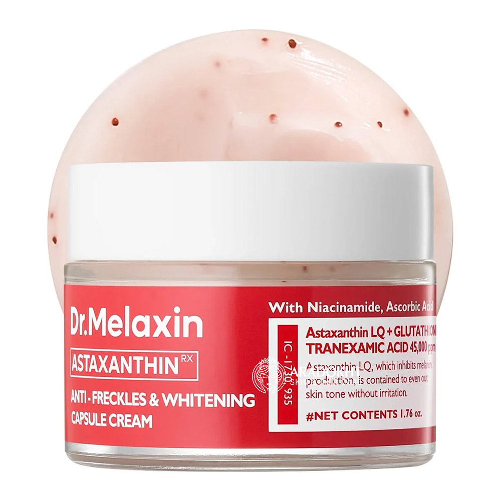 8809886482960 کرم کپسولی ضد لک و روشن کننده دکتر ملاکسین Dr.Melaxin | مدل TX-Astaxanthin | رفع لکهای پوستی و افزایش شفافیت و درخشش | ۵۰ گرم - Image 1